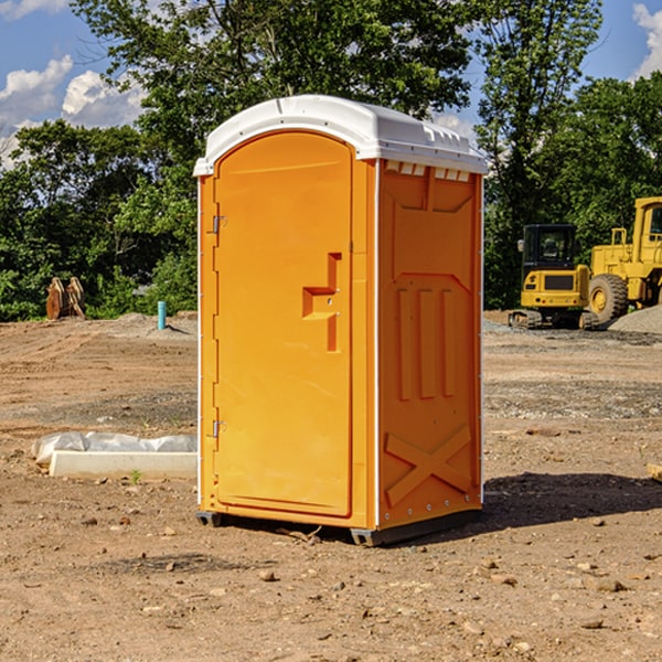 what is the cost difference between standard and deluxe portable restroom rentals in Moody Maine